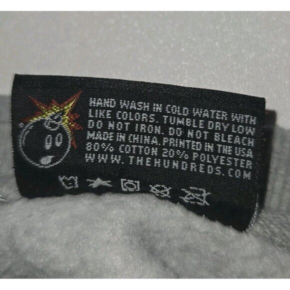 The Hundreds Adam Bomb Streetwear Sweatshirt Art Crewneck Pullover Mens XL Gray - Picture 4 of 11